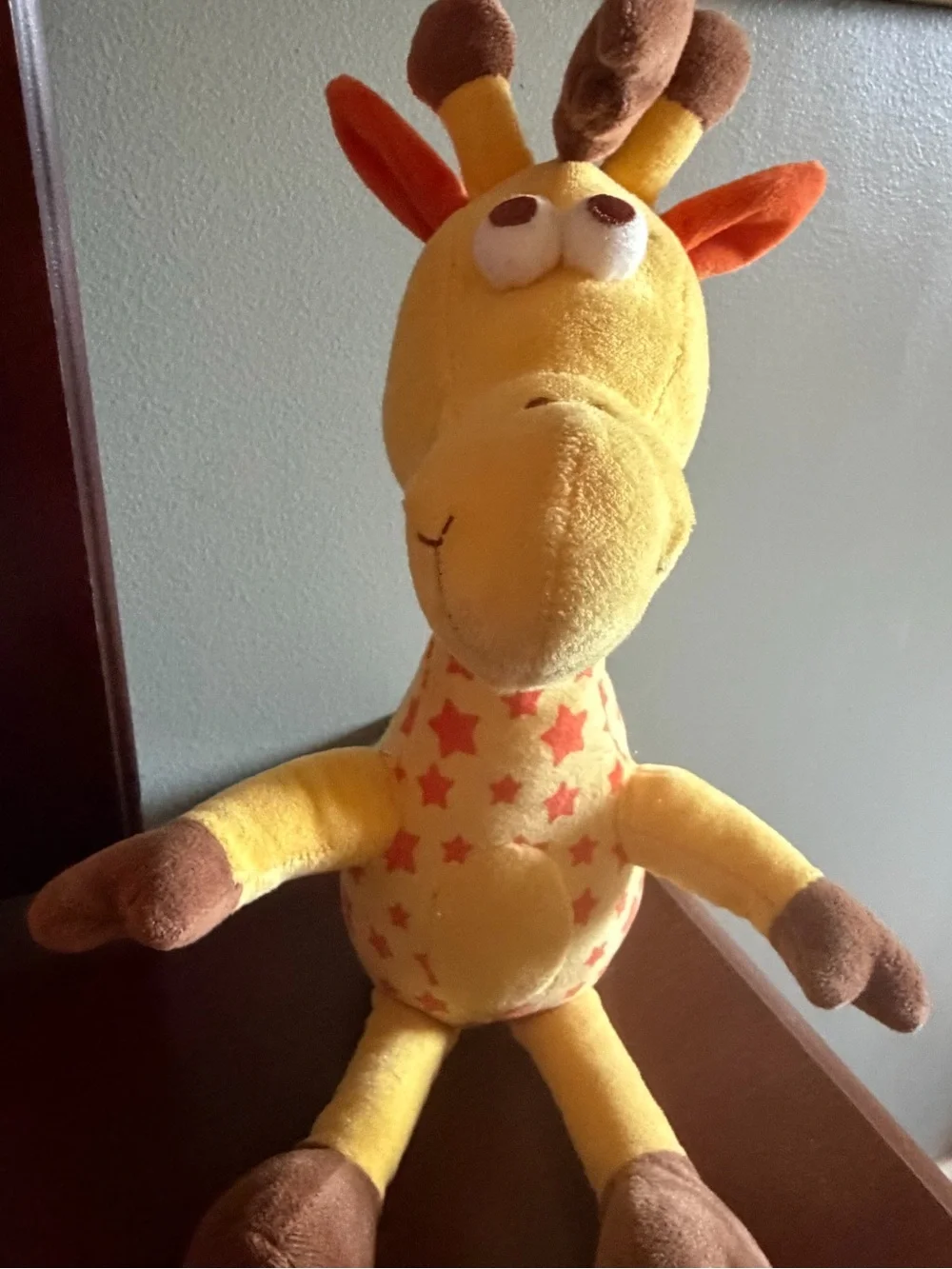 Geoffrey the Giraffe Yellow Plush Toy - Soft Star Pattern Stuffed Animal